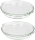 Pyrex Bundle - 2 Items: Bakeware 9-1/2-Inch Scalloped Clear Glass Pie Plates